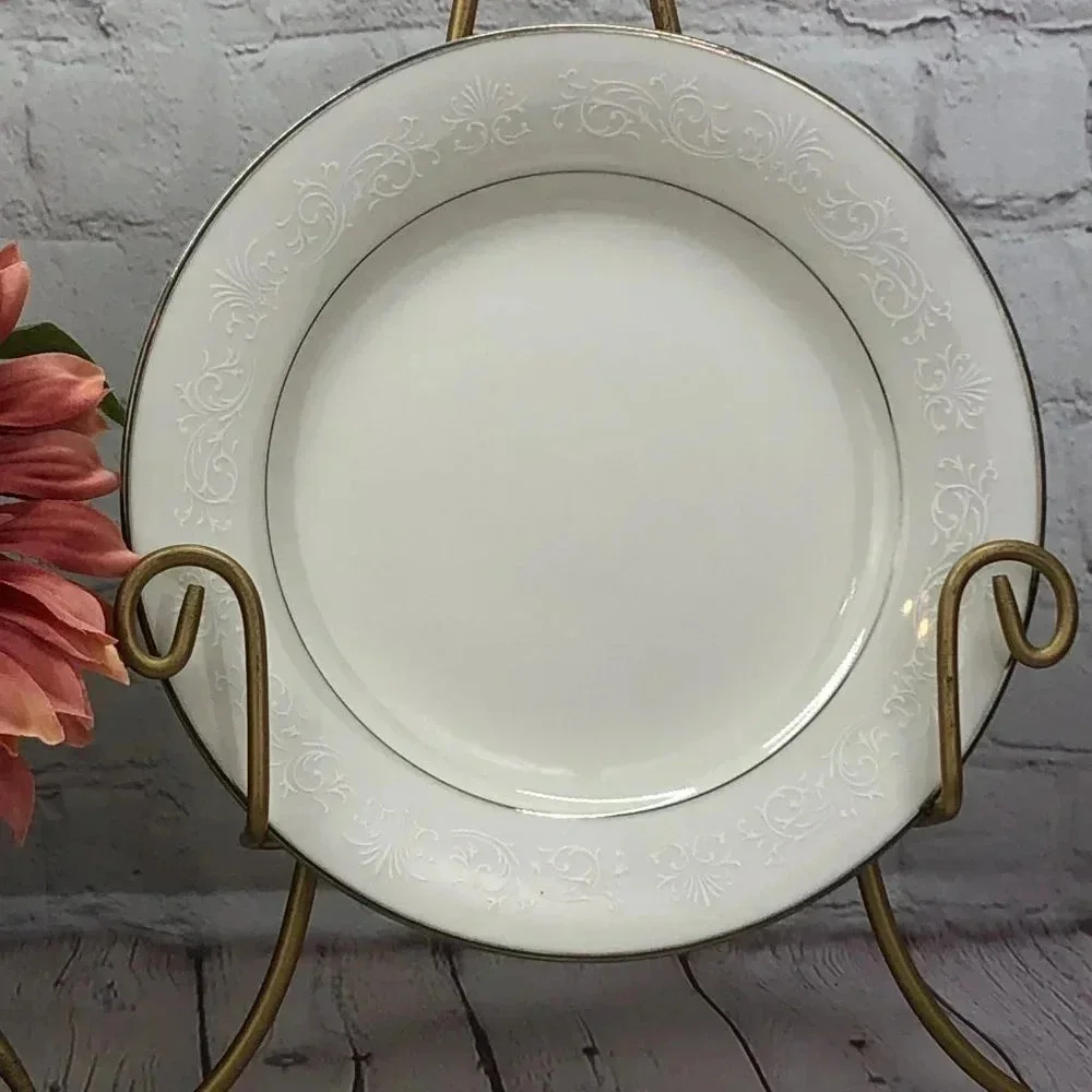 vtg Marseille by noritake Ivory China plate set salad, bread & butter, saucer
